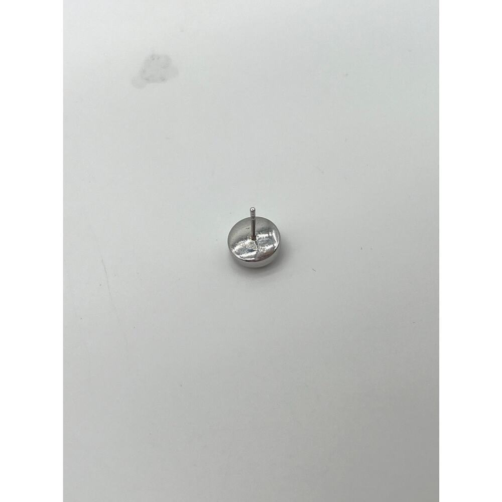 💜 COACH Open Circle Stone Stud Earring, Silver Plated with Purple Glass - Picture 5 of 5